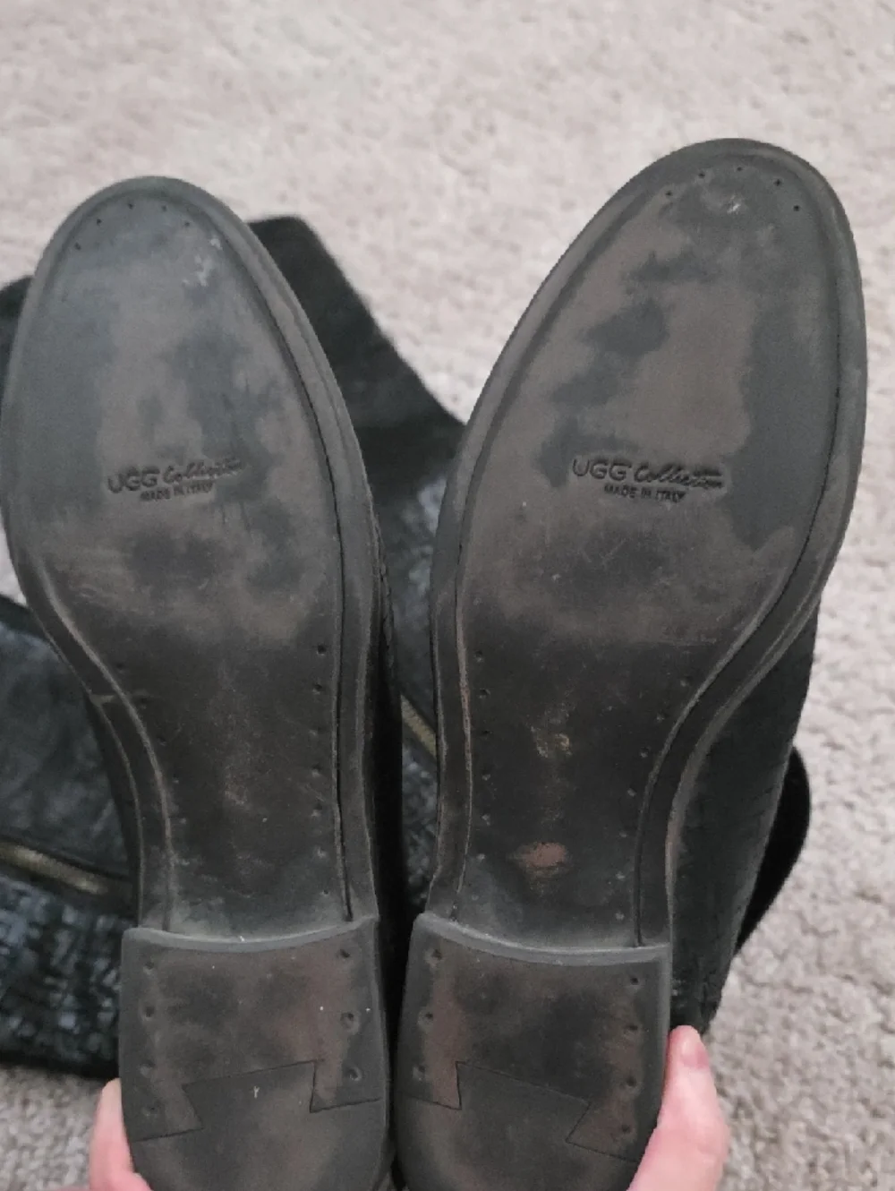 Ugg Collection Black Over-the-Knee Buckle Riding Boots - Picture 2 of 6